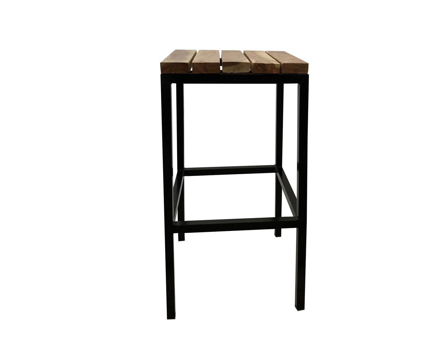 Tabouret de bar en métal et bois exotique "Garden"