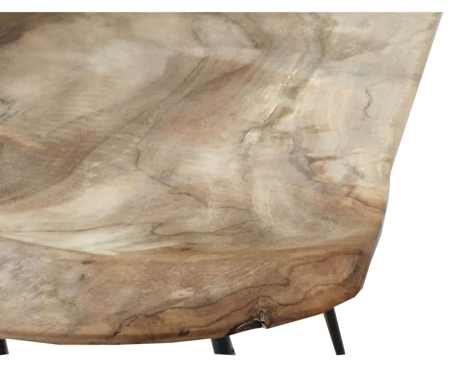 Tabouret de bar teck massif métal