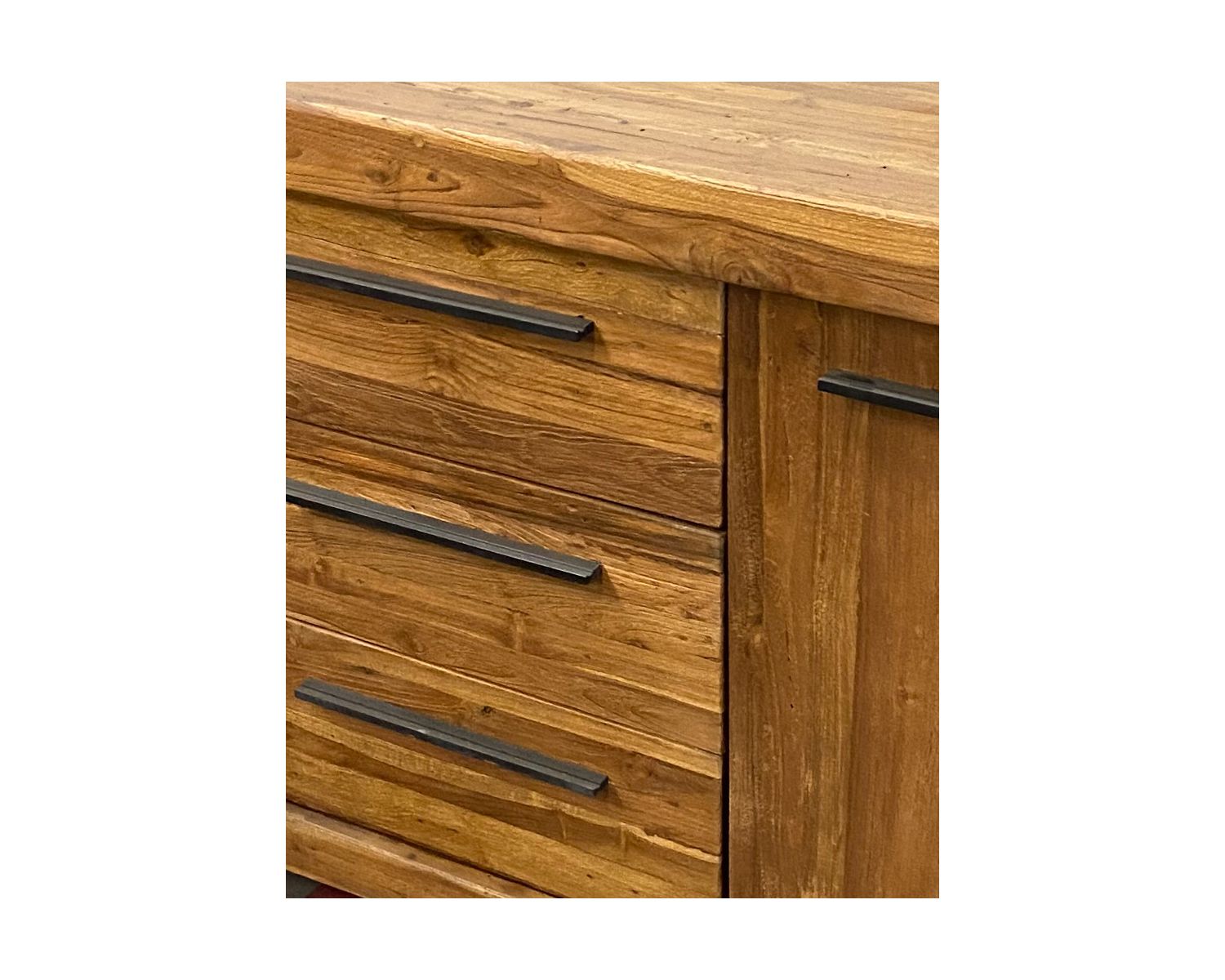 Table basse rectangulaire teck massif naturel recyclé "WALES"