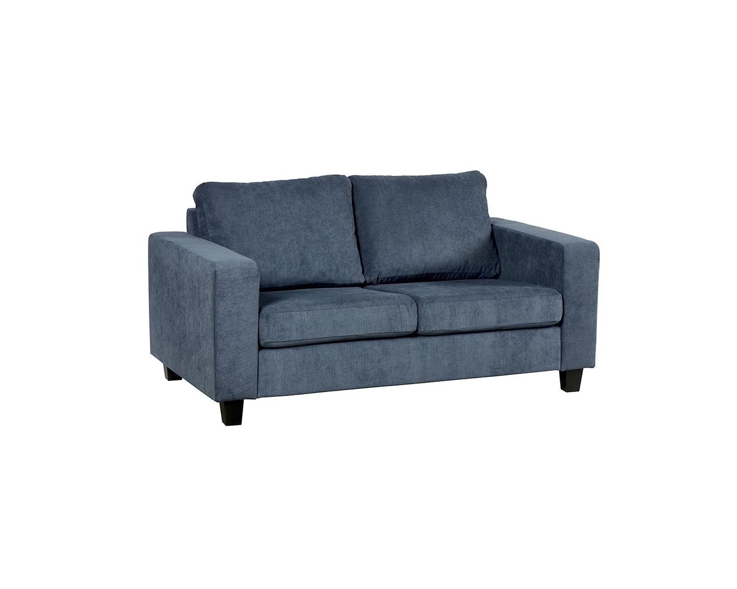 Canapé 2 places en tissu microfibre doux gris foncé "Thomson"