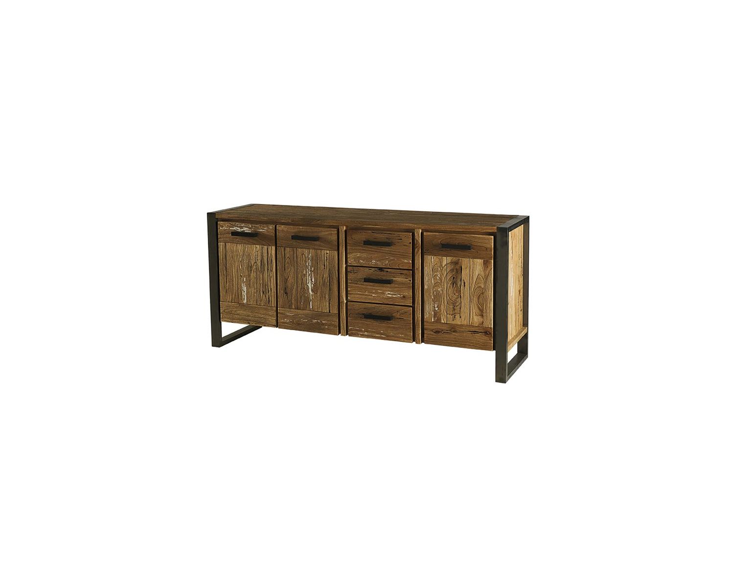 Grand buffet 3 portes en bois massif 190 cm "Toronto"