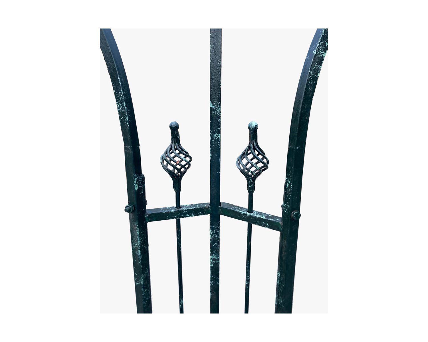 Grande gloriette de jardin aspect vieilli "Rosy" diamètre 3m35