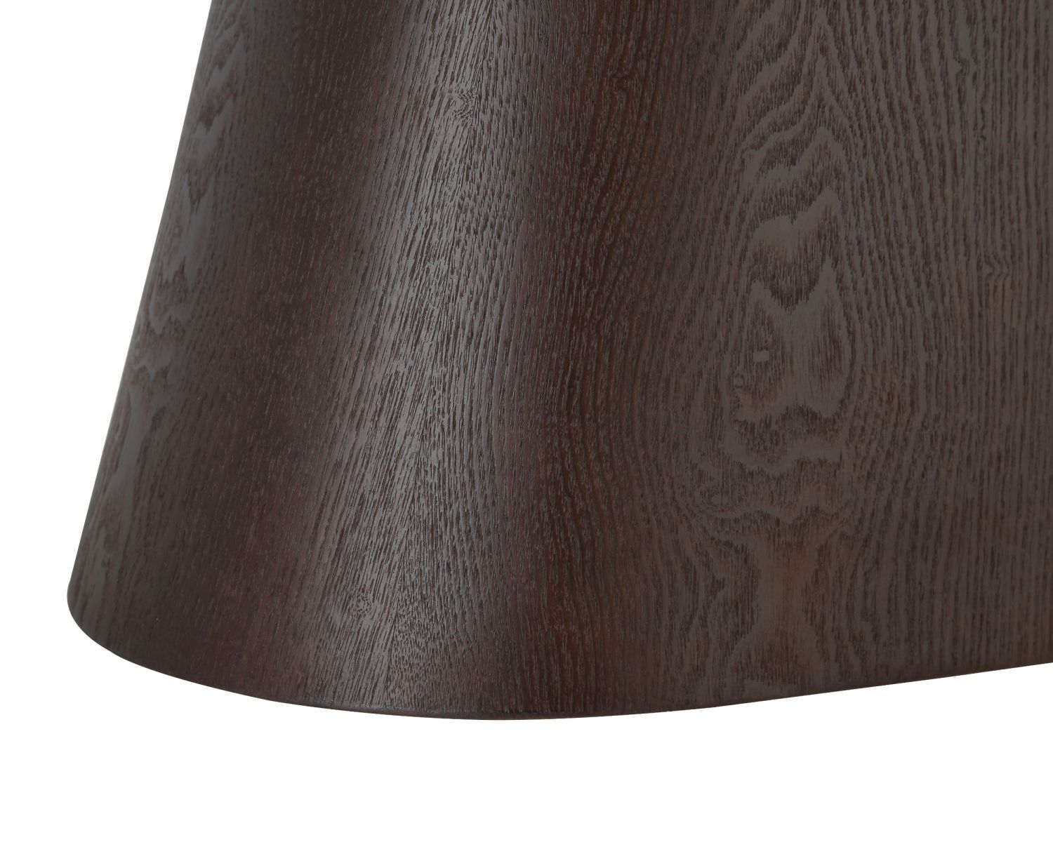 Table basse plateau céramique effet pierre naturelle "Oria" pied central aspect wengé