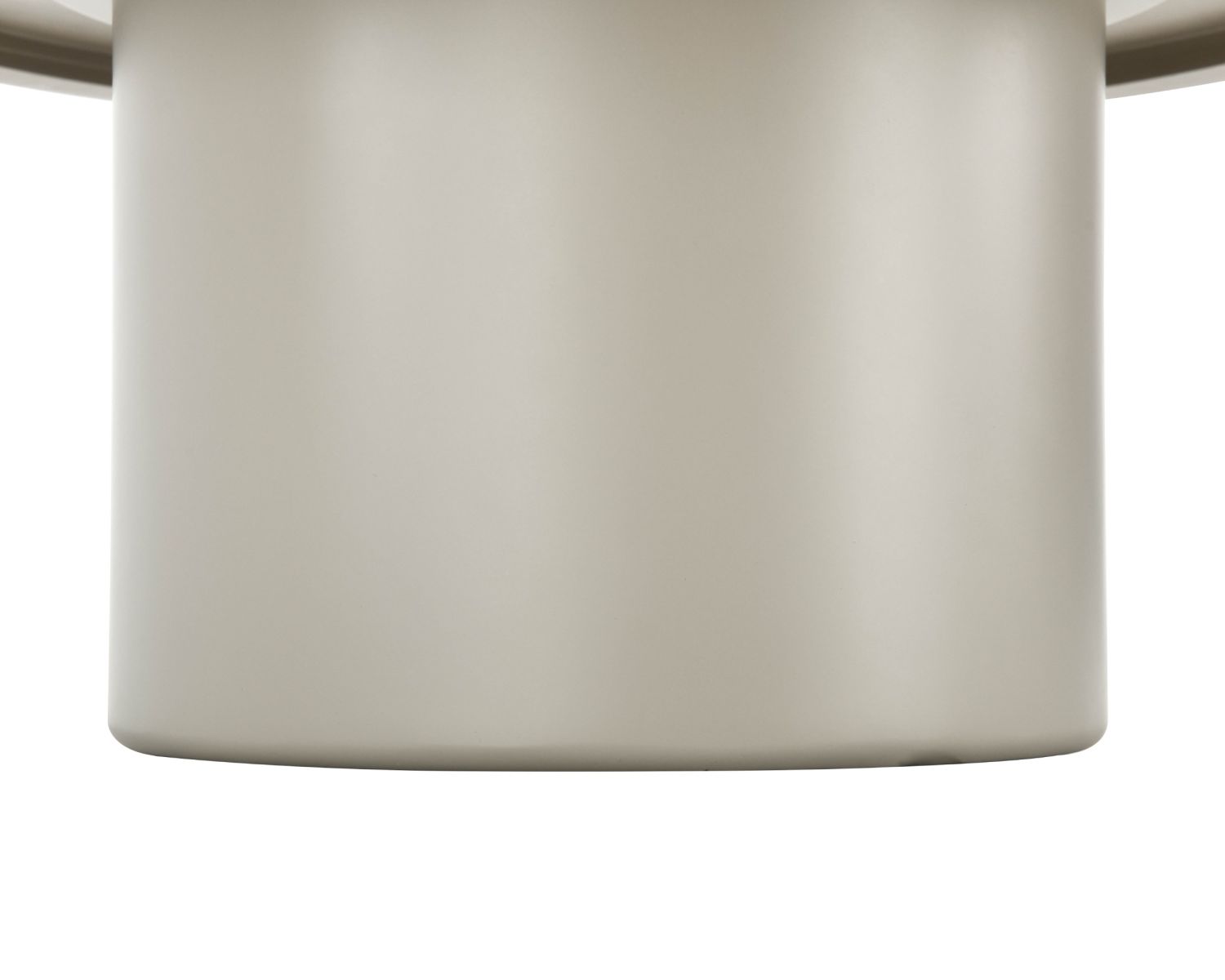 Table basse ronde minimaliste "Nalya" coloris beige à pied central