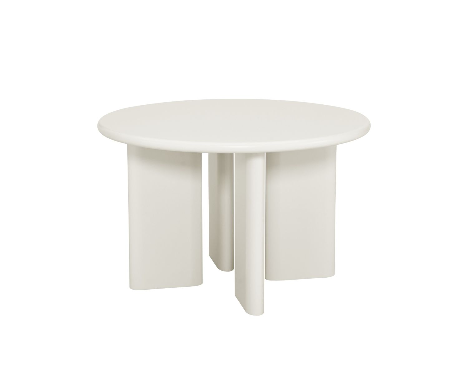 Table de repas contemporaine ronde 120 cm coloris crème "Odyna"
