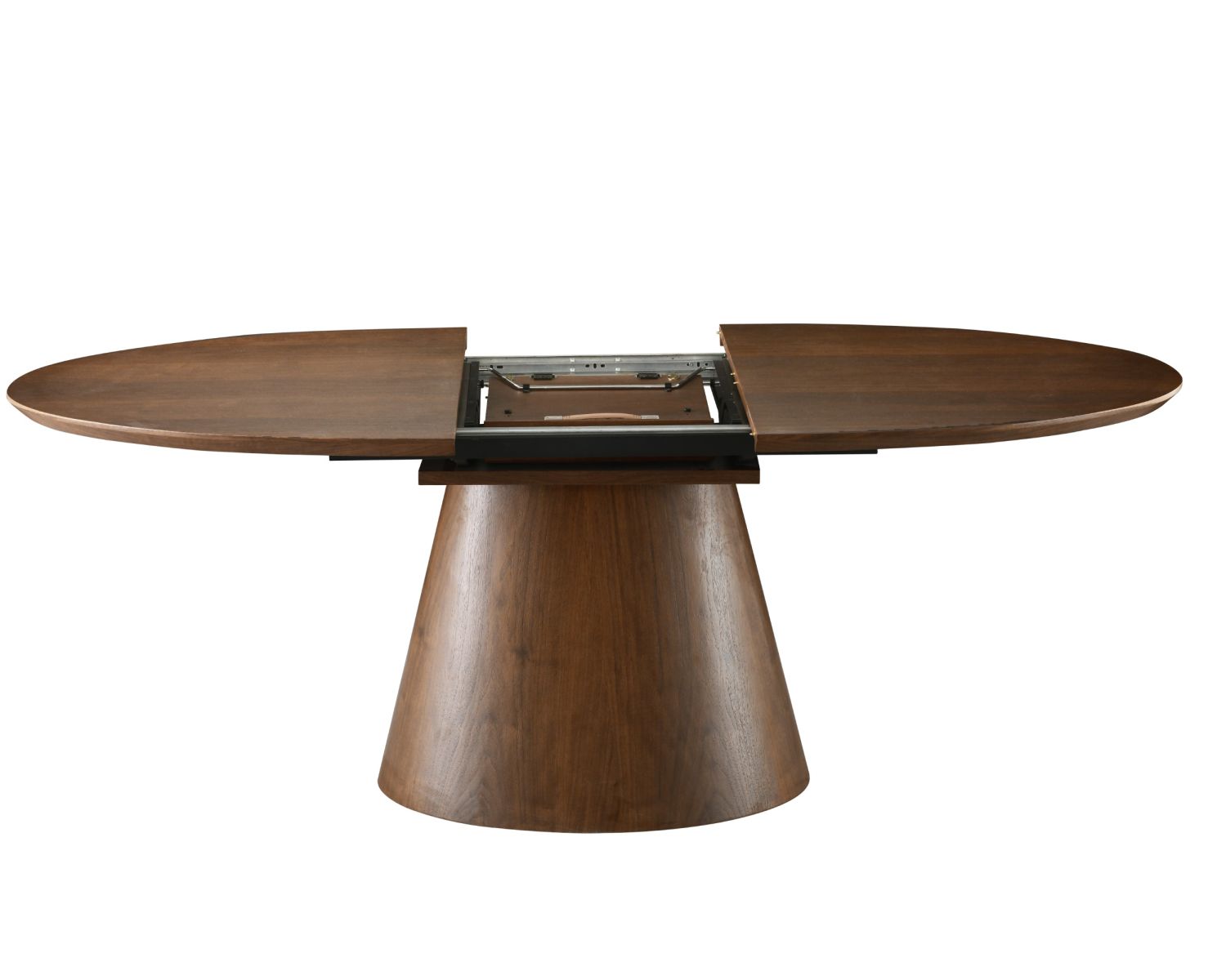 Table de repas extensible 160–200 cm teinte noyer "Oria" forme ovale