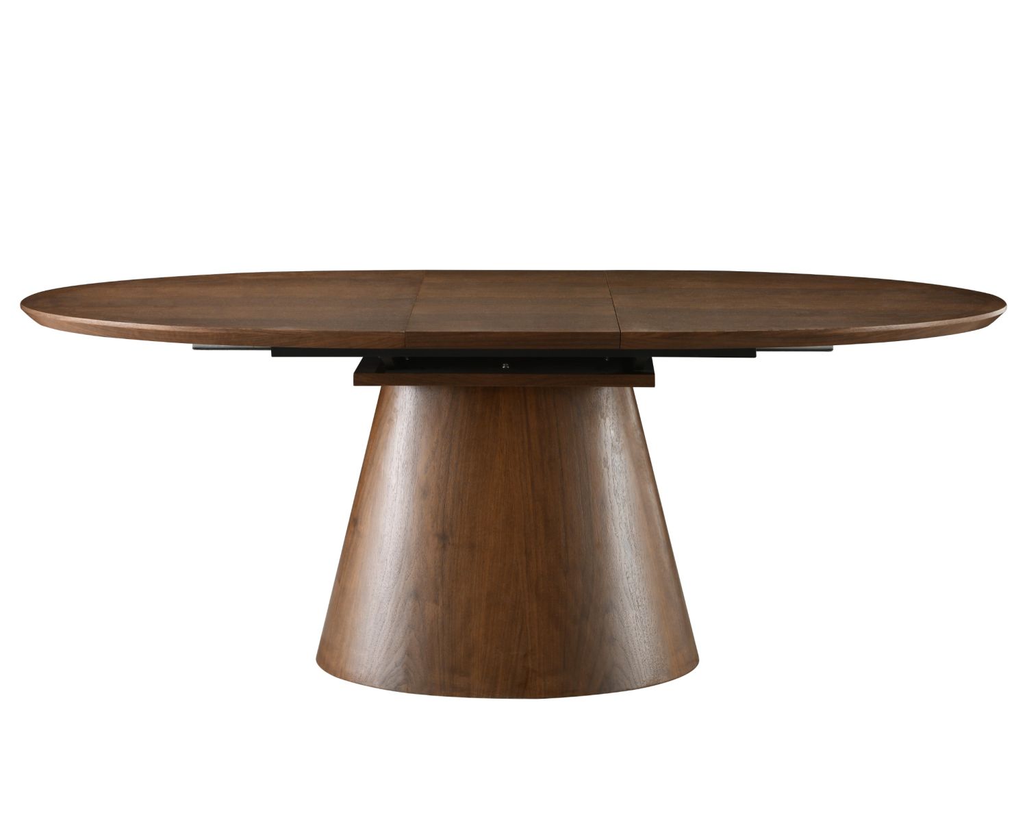 Table de repas extensible 160–200 cm teinte noyer "Oria" forme ovale