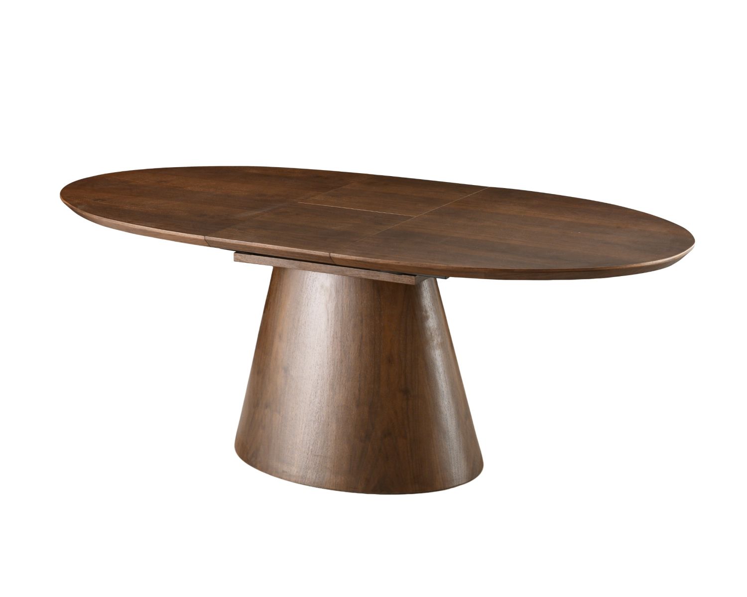 Table de repas extensible 160–200 cm teinte noyer "Oria" forme ovale