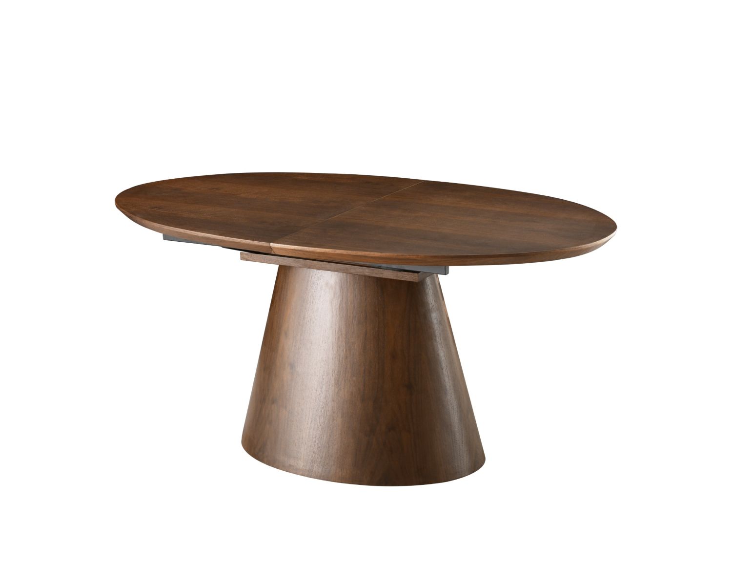 Table de repas extensible 160–200 cm teinte noyer "Oria" forme ovale