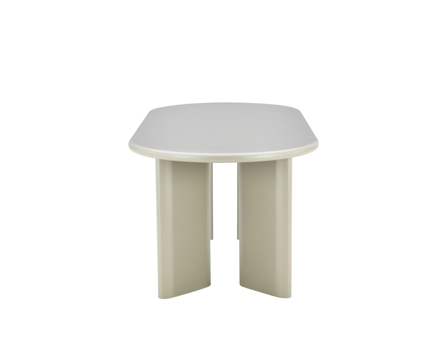 Table de repas ovale 180 cm design moderne et épuré beige "Odyna"