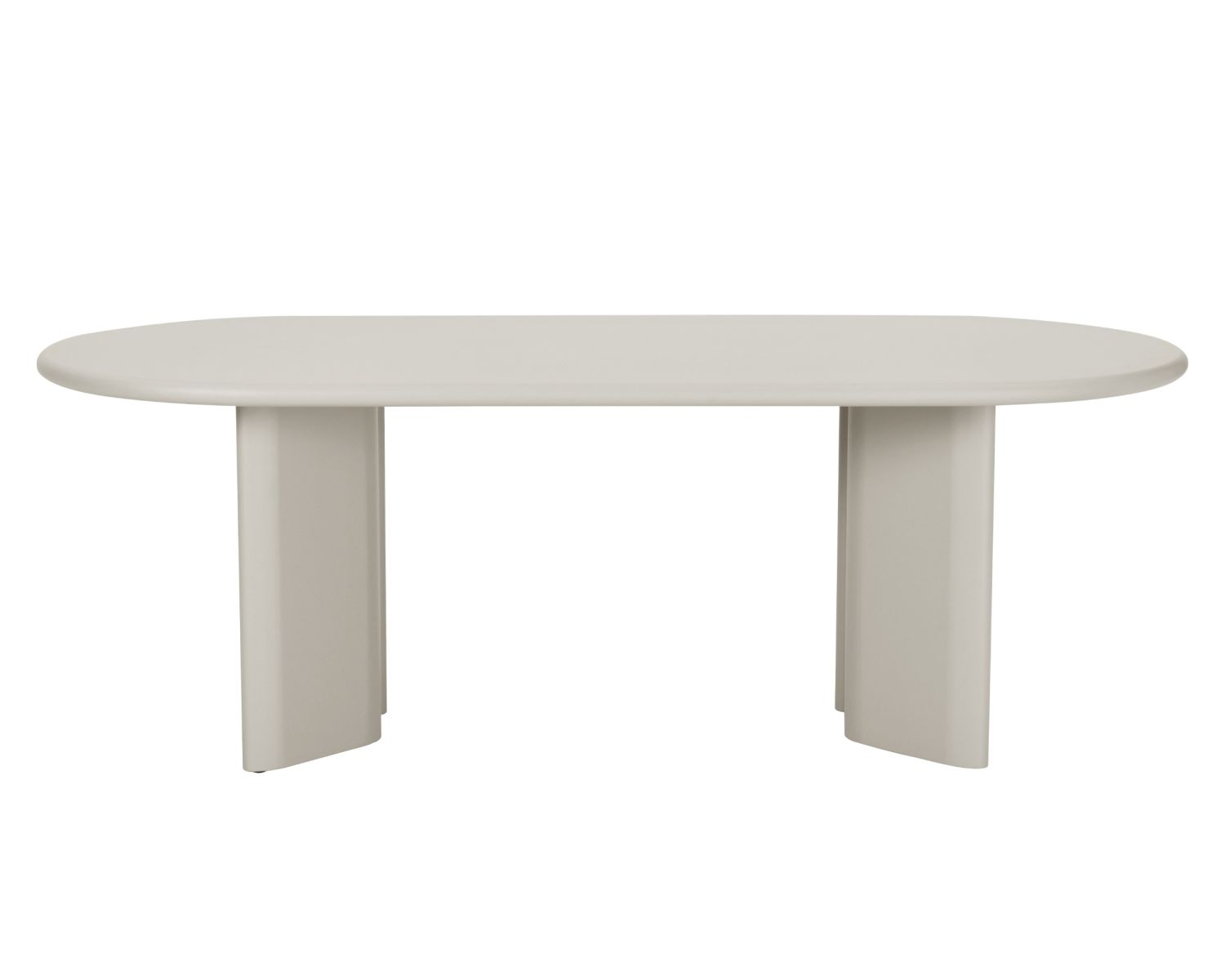 Table de repas ovale 180 cm design moderne et épuré beige "Odyna"