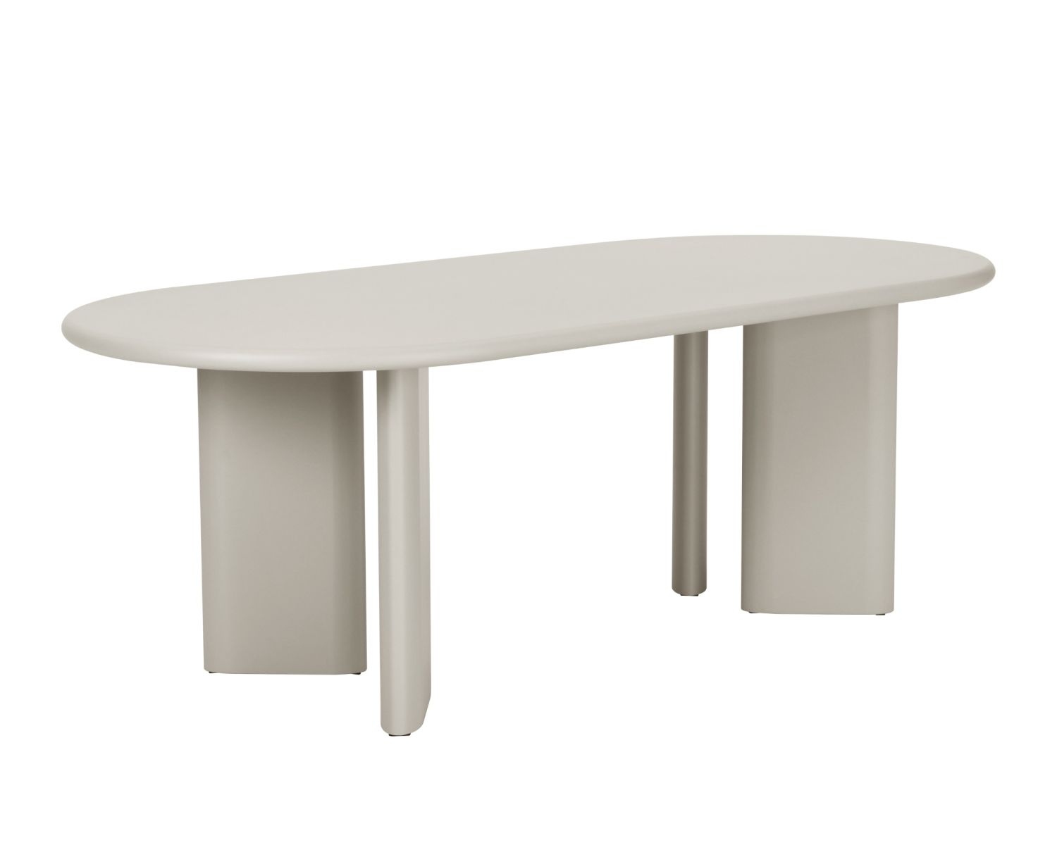 Table de repas ovale 180 cm design moderne et épuré beige "Odyna"