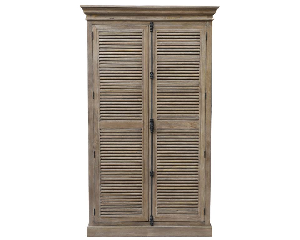 Armoire en Manguier massif 128 cm "Persienne" 7405