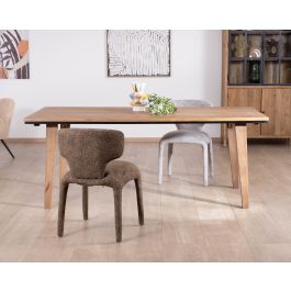 Table de repas extensible 200 à 280 cm en manguier massif "Santo" style épuré