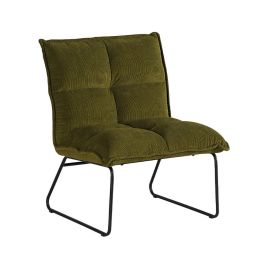 Lot de 2 fauteuils ultra confort style scandinave "Calgari" vert kaki