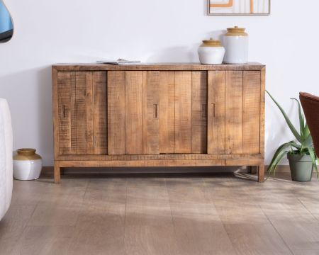 Buffet 4 portes coulissantes en manguier massif "Aruna" style ethnique chic