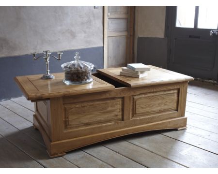 Table basse bar chêne massif petit modèle "Antique"