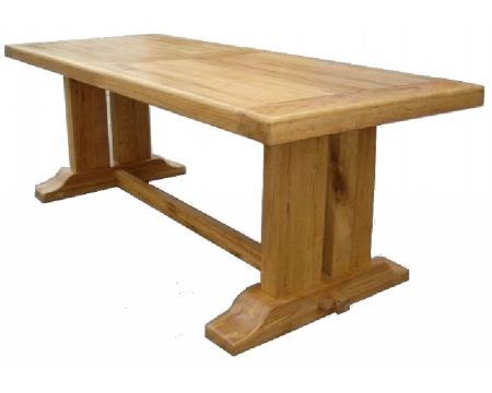 Table poutre 220cm chêne massif "Antique"