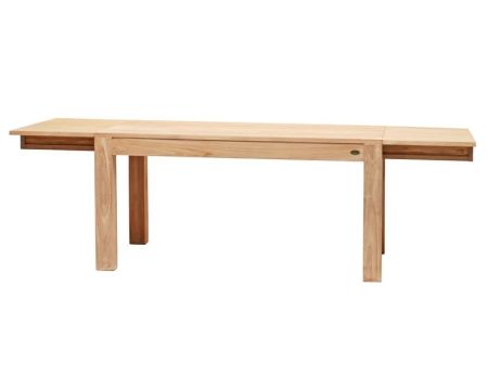 Table en teck rectangulaire avec allonges "Groove"