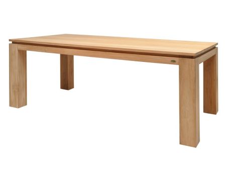 Table design en teck carrée ou rectangulaire "Groove"