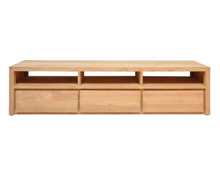 Meuble TV en teck massif 180 cm "Groove"