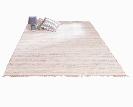 Grand tapis tissé main coton et jute "Foreign" format 300x200cm