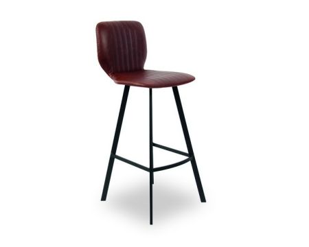 Tabouret de bar industriel marron "Loune"