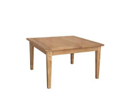 Table carrée chêne massif 125 avec allonge"Antique"