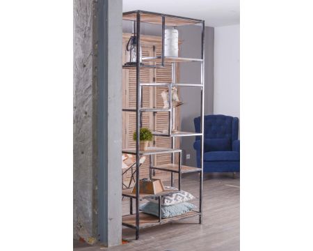Grande étagère de rangement bois massif 90 cm "Loft"