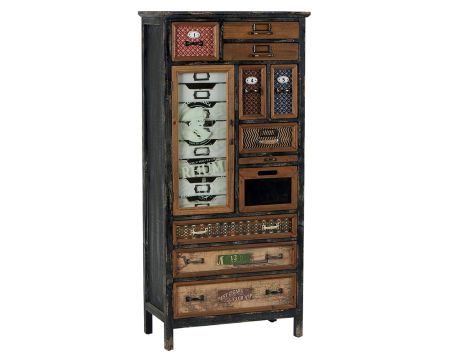 Armoire décorative à tiroirs "Mélimélo Indus" 135cm