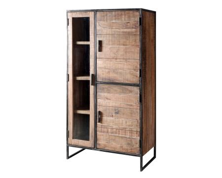 Bibliothèque 90cm bois massif et métal "Urban Métal"