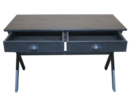 Bureau noir en bois et métal 120cm "Atelier"