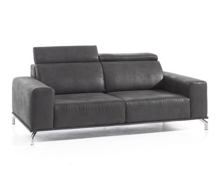 Canapé contemporain ultra confortable XXL tissu gris "Utaka"