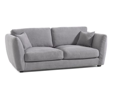 Canapé convertible gris clair 3/4 places "Soring"