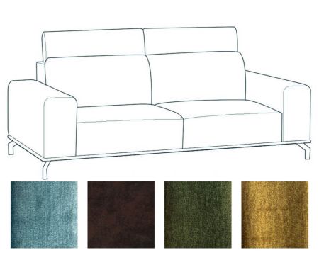 Canapé contemporain ultra confortable XXL en tissu coloré "Utaka"