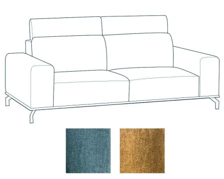 Canapé contemporain ultra confortable XXL en tissu coloré "Utaka"