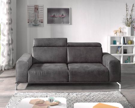 Canapé contemporain ultra confortable XXL tissu gris "Utaka"