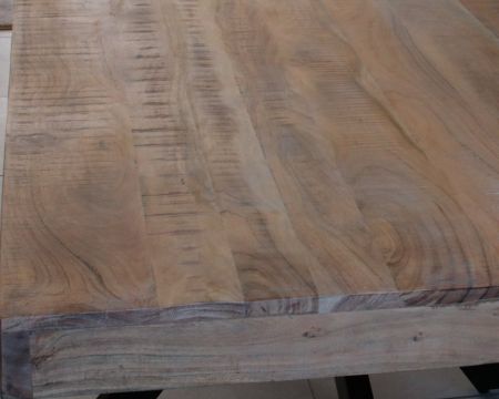 Table pied métal plateau bois 180 cm "Bronx"