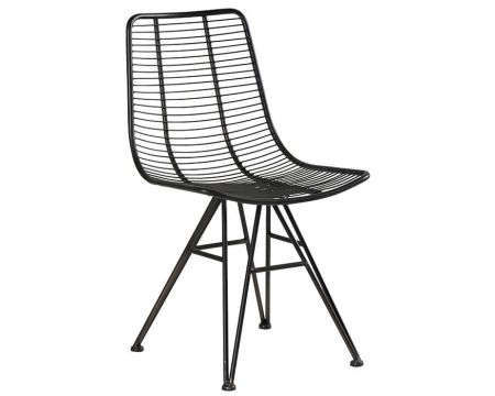 Chaise en métal noir design style vintage urban "Fairley"