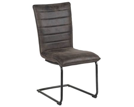 Lot de 2 chaises de salle à manger vintages grises et noires Casita