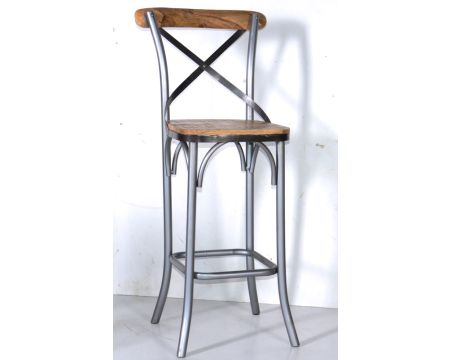 Lot de 2 chaises de bar style loft "Nola" 