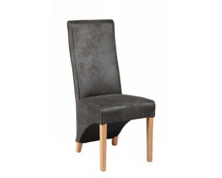 Chaise microfibre grise
