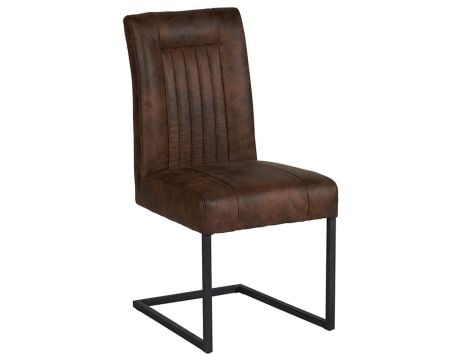 Lot de 2 chaises de salle manger style loft marron et noir Casita