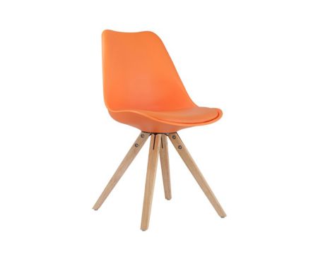 Chaise design scandinave orange "Scandinave lounge"