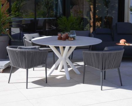 Lot de 2 chaises de jardin contemporaines ultra confort "Cheverny"