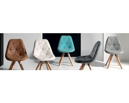 Lot de 2 chaises scandinaves grises "Chaise Casita-Yate"
