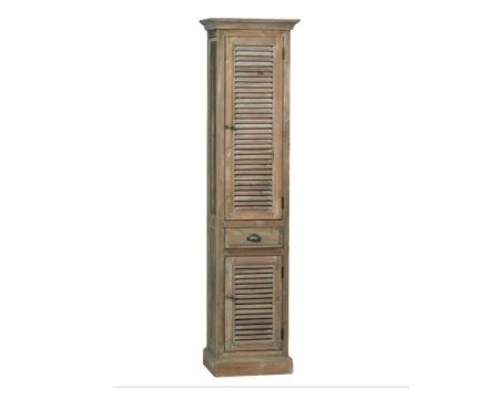 Colonne de salle de bain en pin massif "Provence" H.200cm gauche