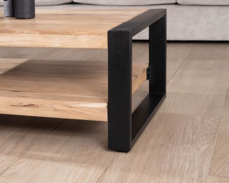 Buffet 3 portes 175cm en manguier massif côtés arrondis "Manon"