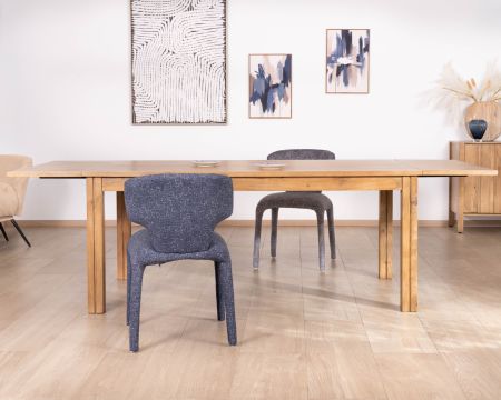 Table de repas extensible vintage en manguier naturel "Sicaly" 180 cm