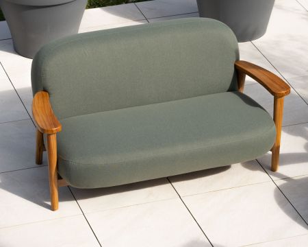 Ensemble de jardin 3 pièces "Aristochair" tissu d'extérieur vert kaki